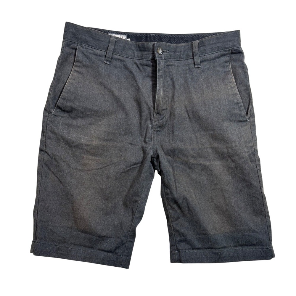 Volcom Corpo Class Mens Chino Shorts Charcoal Gray Sz 30 Skate Casual distressed
